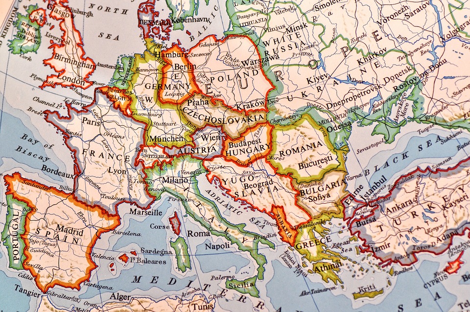 Map Europe Globe Countries States Nations