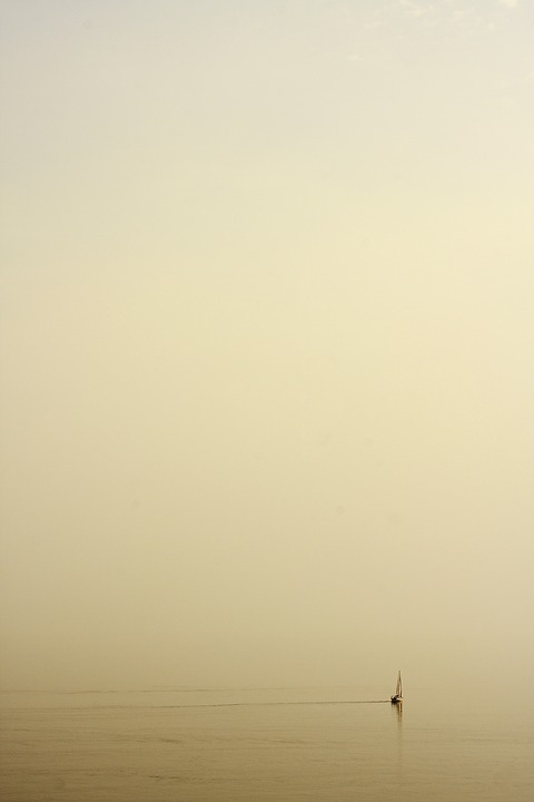 Boat Fog Marine Loneliness Nature Water Yellow